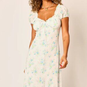 NEW Amy Jane London Daphne Floral Midi Dress – White & Blue Floral, NWT